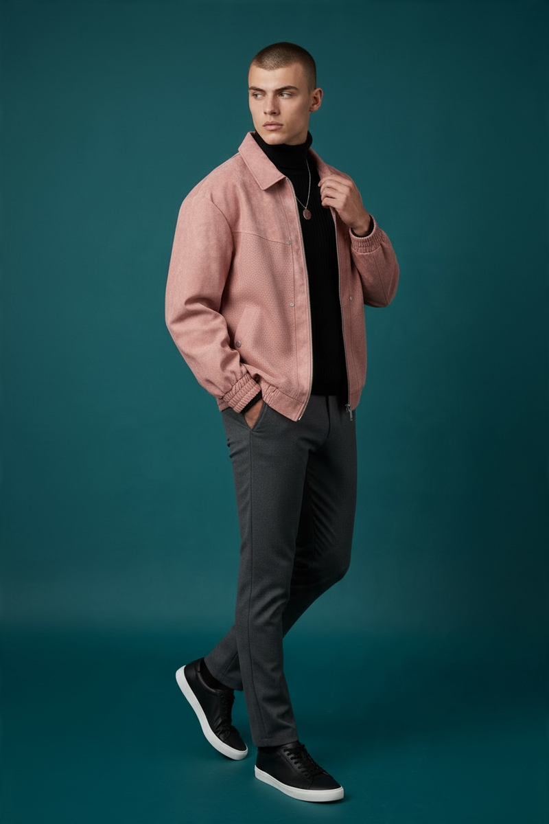 Classic Collared Bomber Jacket