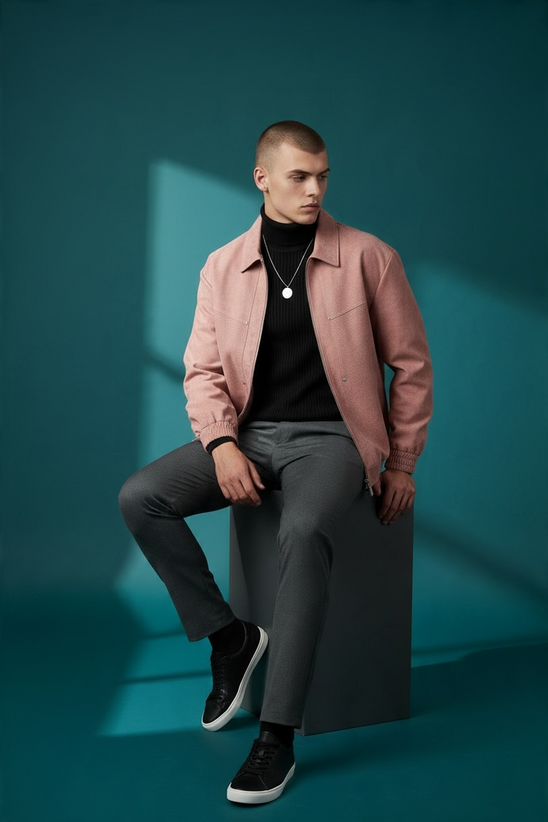Classic Collared Bomber Jacket