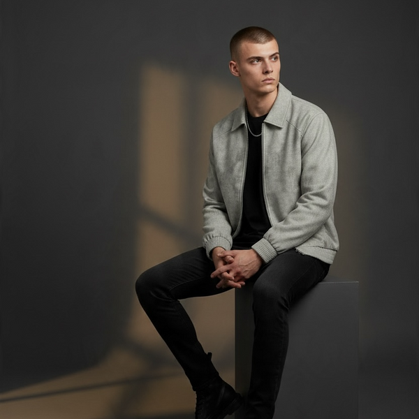 Classic Collared Bomber Jacket